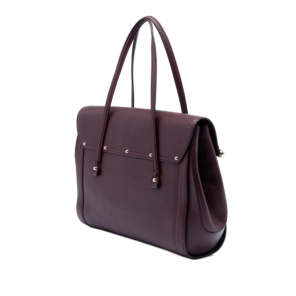 Pre-Loved Gucci Large Leather Bamboo Bullet Tote - Picture 2 of 7